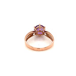 Amethyst Gold Plated Silver Ring