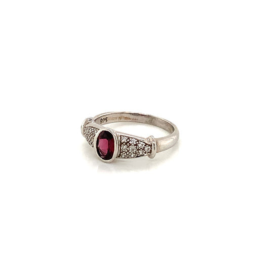 Rhodolite Garnet Silver Ring