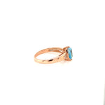 Blue Topaz Gold Plated Silver Ring