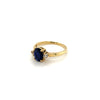 Blue Sapphire Gold Plated Silver Ring