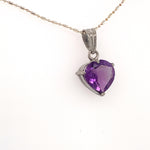 Amethyst Silver Pendant