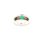 Green Agate Silver Ring