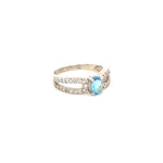 Blue Topaz Silver Ring