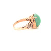 Jade Gold Plated Silver Ring