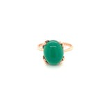 Chrysoprase Gold Plated Silver Ring