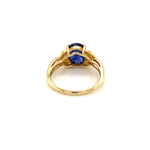 Blue Sapphire Gold Plated Silver Ring