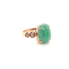 Jade Gold Plated Silver Ring