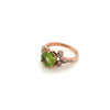 Peridot Gold Plated Silver Ring