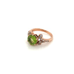 Peridot Gold Plated Silver Ring