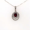 Rhodolite Garnet Silver Pendant