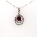 Rhodolite Garnet Silver Pendant