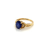 Blue Sapphire Gold Plated Silver Ring