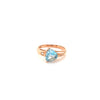 Blue Topaz Gold Plated Silver Ring