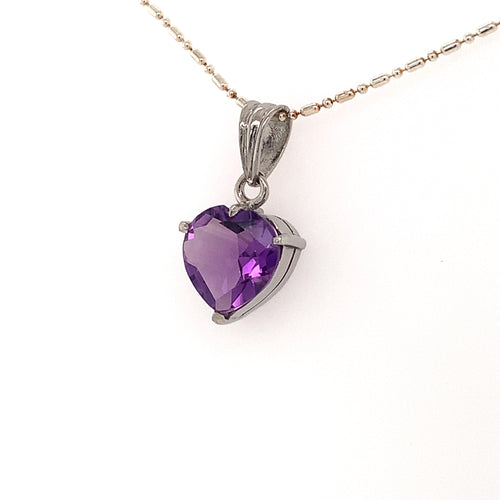 Amethyst Silver Pendant