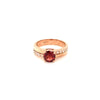 Garnet Gold Plated Silver Ring