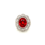 Natural Ruby 10ct  set in Diamonds 18k White Gold  Ring