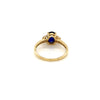 Blue Sapphire Gold Plated Silver Ring