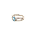 Blue Topaz Silver Ring