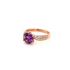 Amethyst Gold Plated Silver Ring