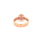 Amethyst Gold Plated Silver Ring