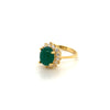 Chrysoprase Gold Plated Silver Ring