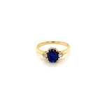 Blue Sapphire Gold Plated Silver Ring