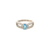 Blue Topaz Silver Ring