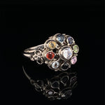 9 Stone 925 Silver Ring