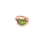 Peridot Gold Plated Silver Ring