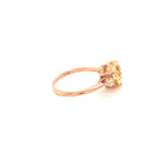 Citrine Gold Plated  Silver Ring