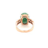 Jade Gold Plated Silver Ring