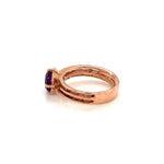 Amethyst Gold Plated Silver Ring