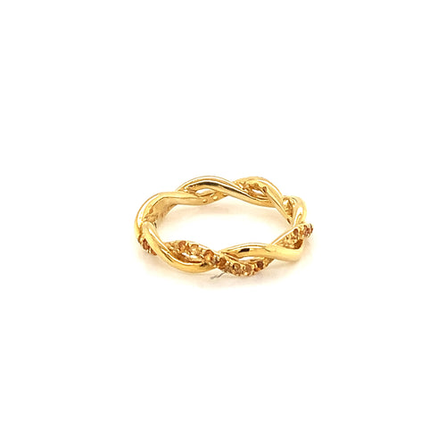 Citrine Gold Plated Silver Ring