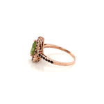 Peridot Gold Plated Silver Ring