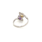 Amethyst & Citrine Silver Ring