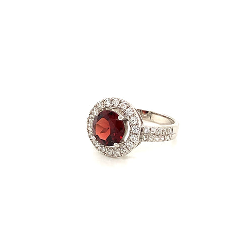 Rhodalite Garnet Silver Ring