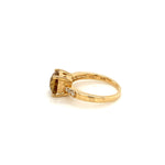 Citrine Gold Plated Silver Ring