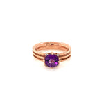 Amethyst Gold Plated Silver Ring