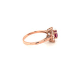 Pink Sapphire Gold Plated Silver Ring