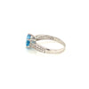 Blue Topaz Silver Ring