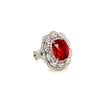 Natural Ruby 10ct  set in Diamonds 18k White Gold  Ring