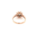 Aquamarine Gold Plated Silver Ring