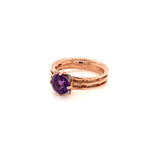 Amethyst Gold Plated Silver Ring