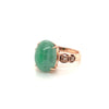 Jade Gold Plated Silver Ring