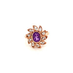 Amethyst Gold Plated Silver Ring