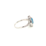 Blue Topaz Silver Ring