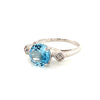 Blue Topaz Silver Ring