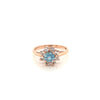 Aquamarine Gold Plated Silver Ring