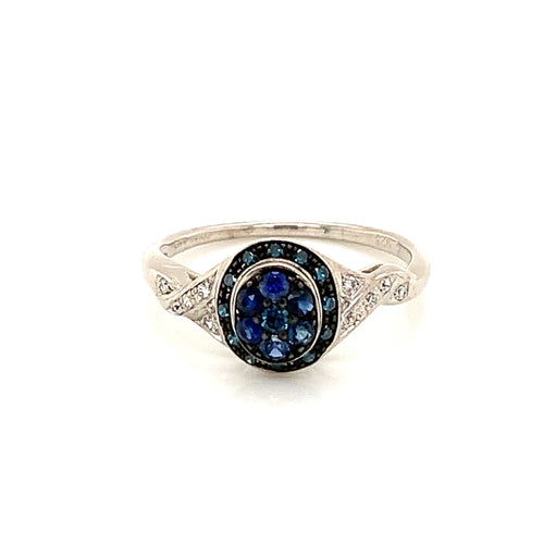 Blue Sapphire Silver Ring