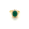 Chrysoprase Gold Plated Silver Ring